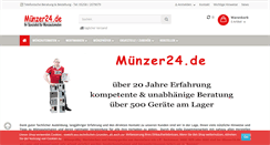 Desktop Screenshot of muenzer24.de